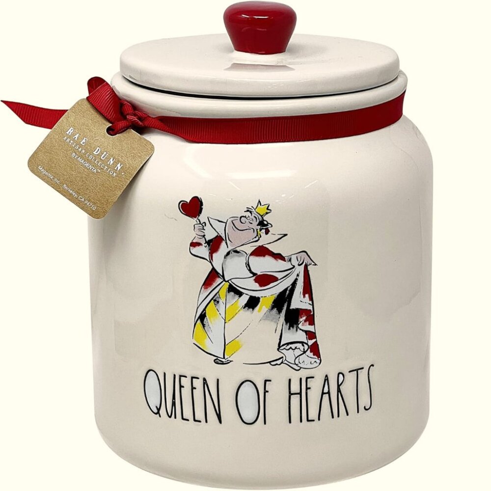 Rae Dunn Disney “Queen of Hearts” Canister Alice in Wonderland NWT
